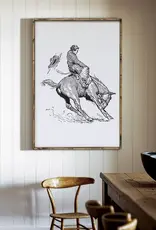 William Rae Designs Wood Sign, Bucking Bronco, 24x36