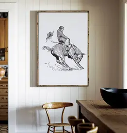 William Rae Designs Wood Sign, Bucking Bronco, 24x36
