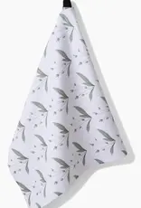 Geometry Tea Towel- Wild Leaves Green