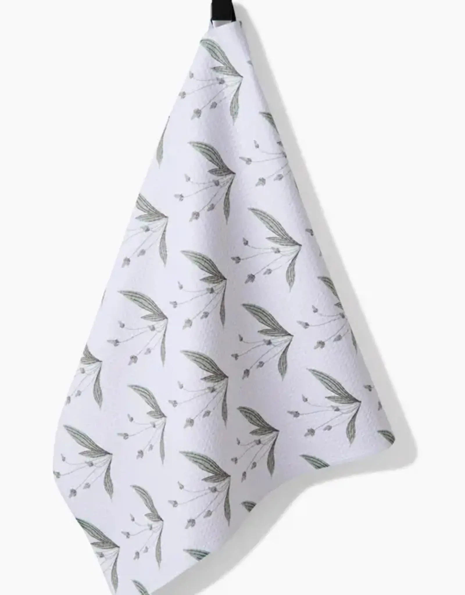 Geometry Tea Towel- Wild Leaves Green