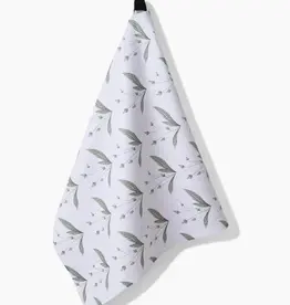 Geometry Tea Towel- Wild Leaves Green