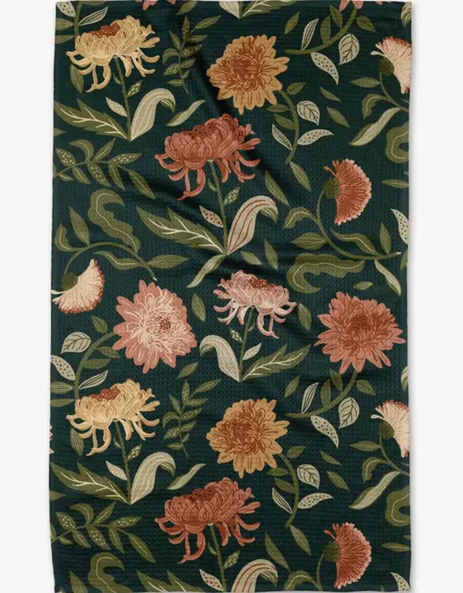 Geometry Tea Towel-Chrysanthemums in November