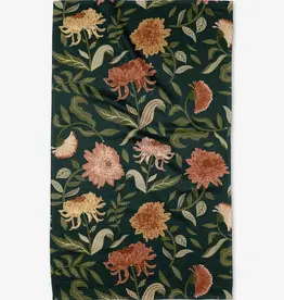 Geometry Tea Towel-Chrysanthemums in November