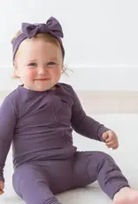 Mila & Co Zipper Romper, Elderberry