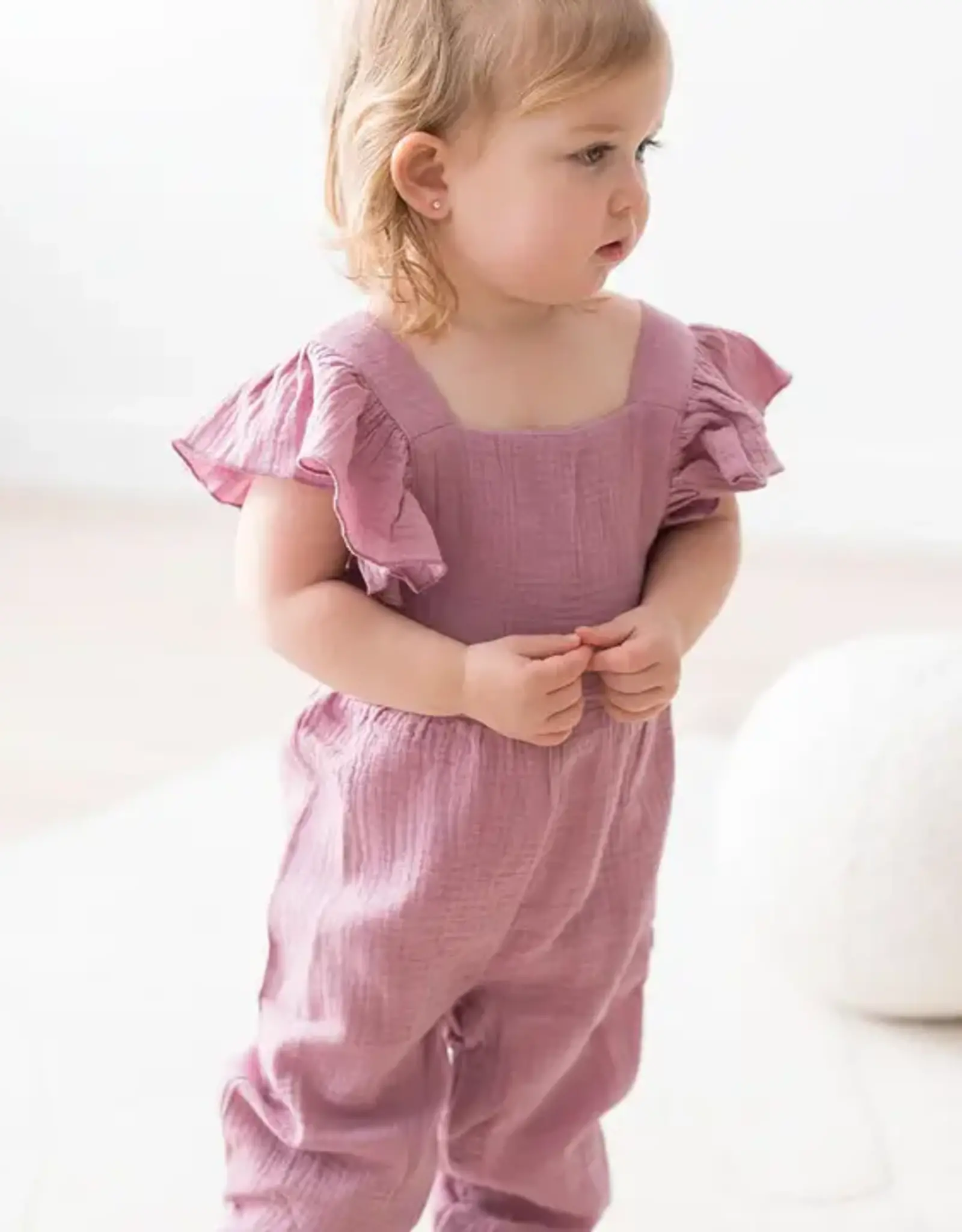 Mila & Co Flutter Jumpsuit, Mauve