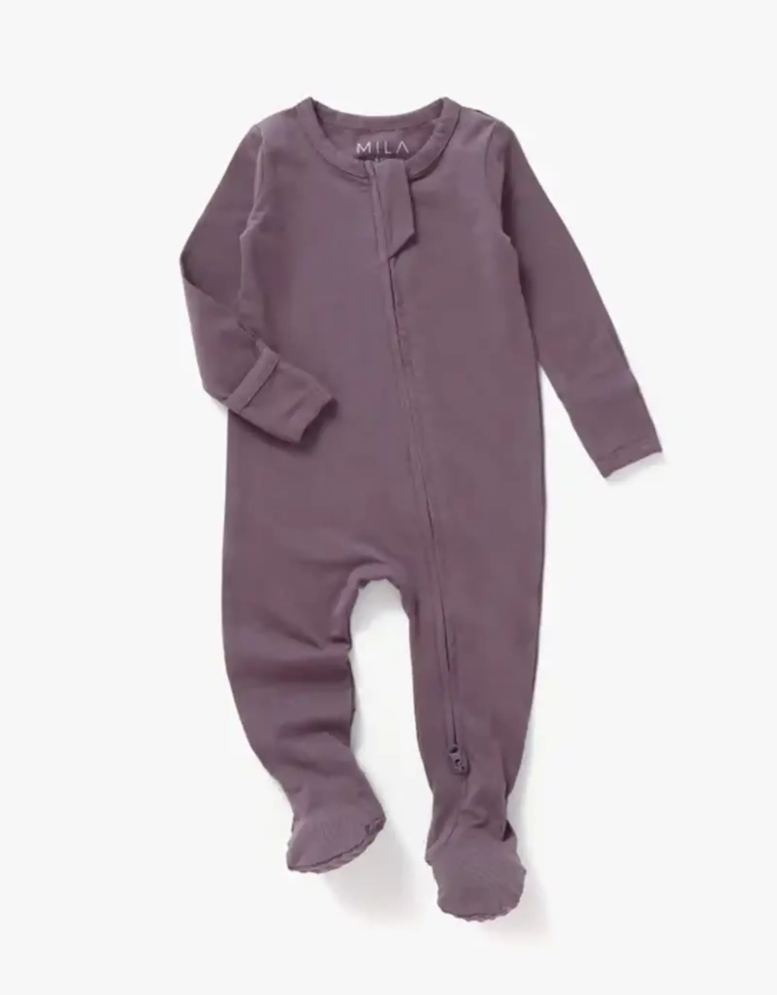 Mila & Co Jersey Footie, Elderberry