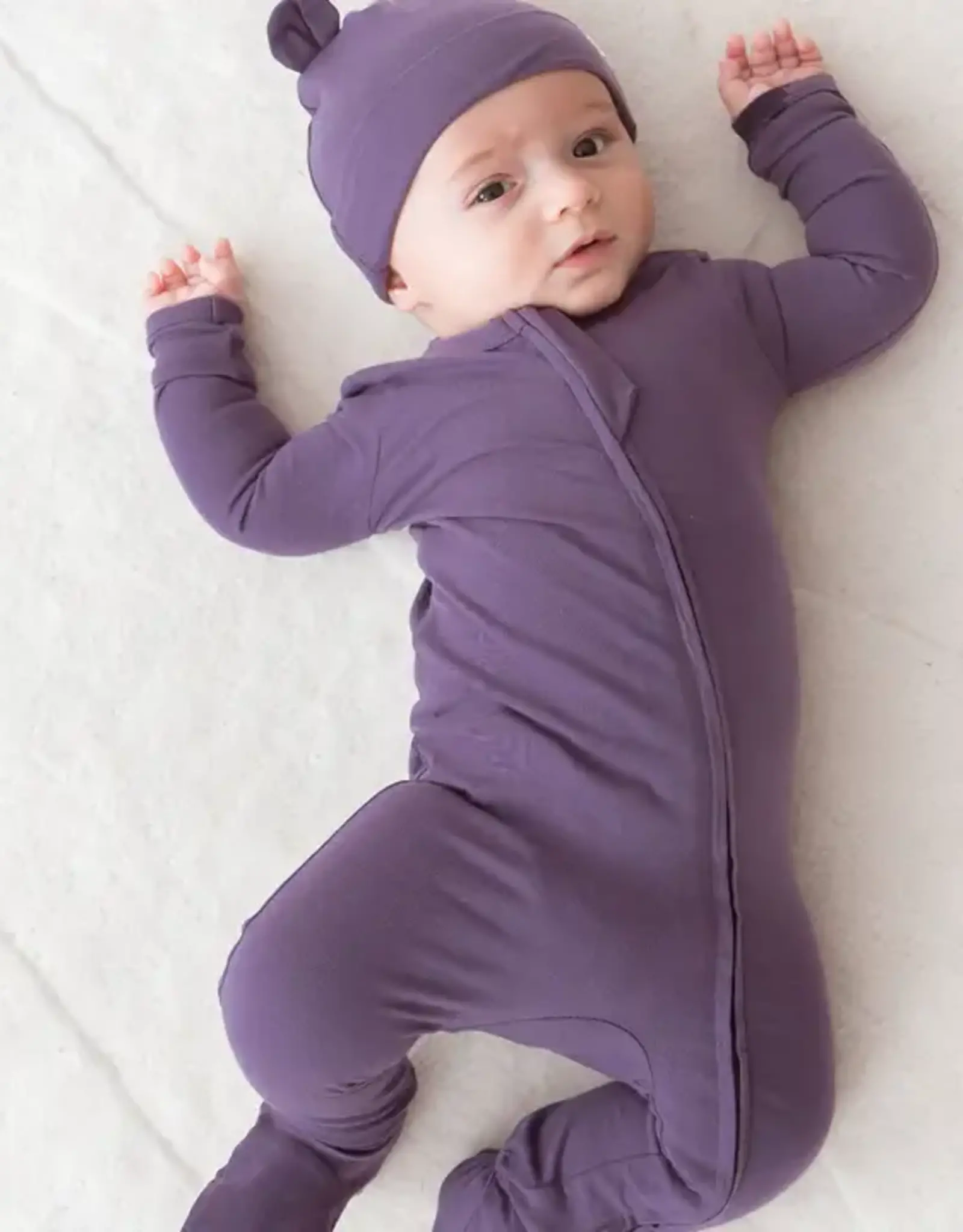 Mila & Co Jersey Footie, Elderberry