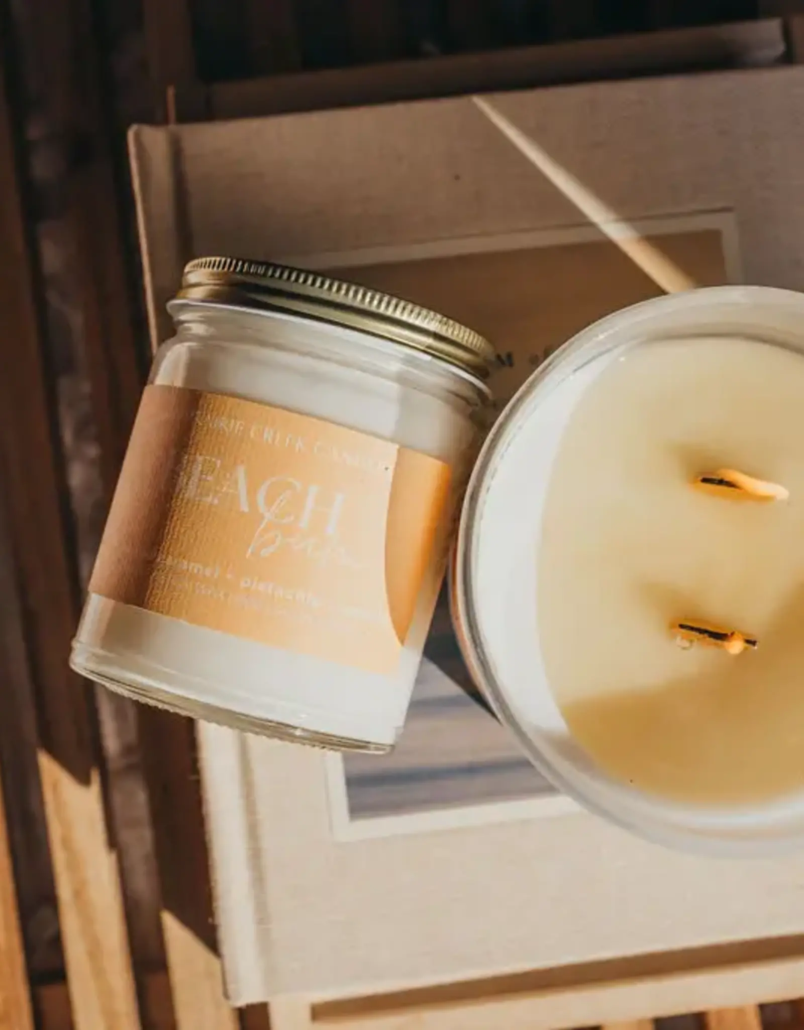 Prairie Creek Candles Wood Wick Candle, Beach Bum 8oz