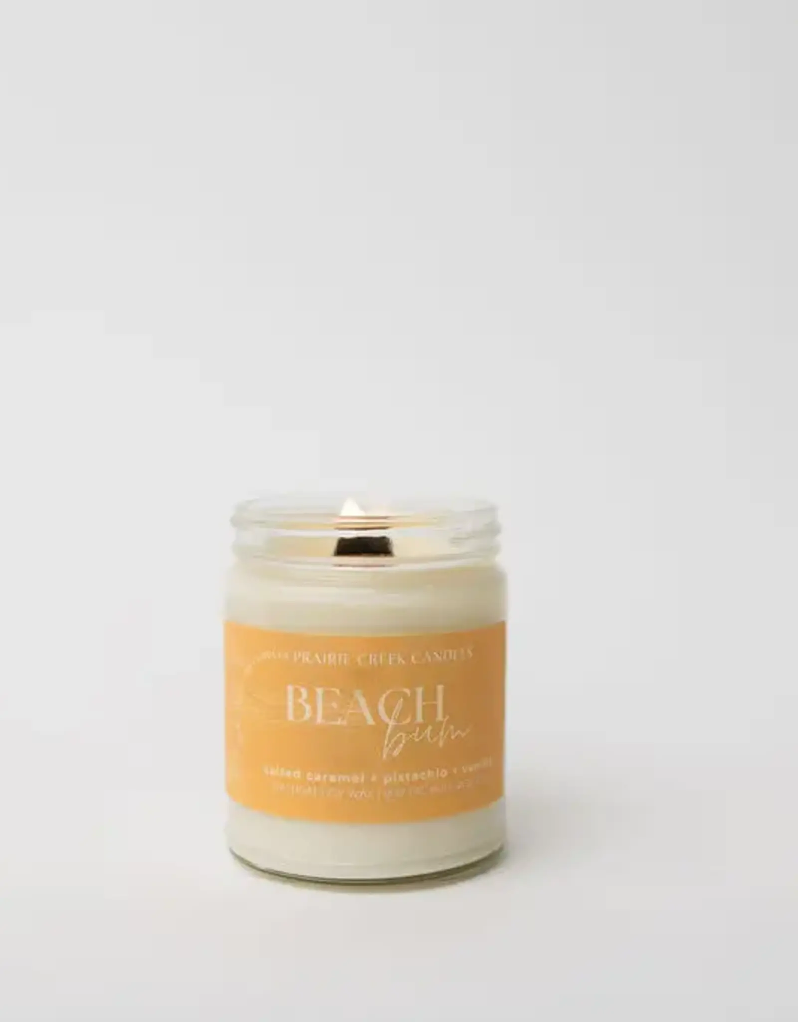 Prairie Creek Candles Wood Wick Candle, Beach Bum 8oz