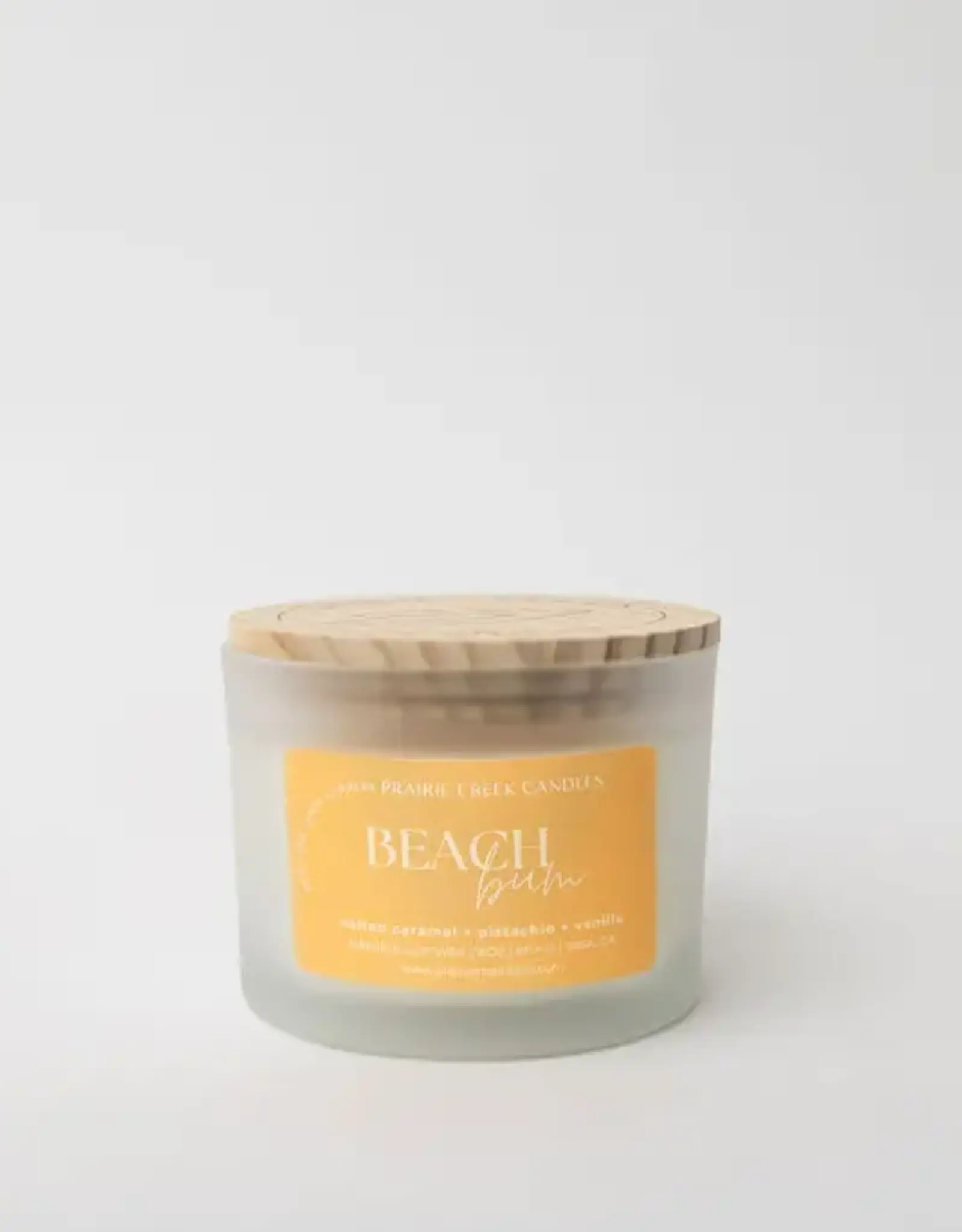 Prairie Creek Candles Wood Wick Candle, Beach Bum 16oz