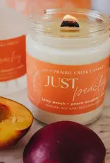 Prairie Creek Candles Wood Wick Candle, Just Peachy  8oz
