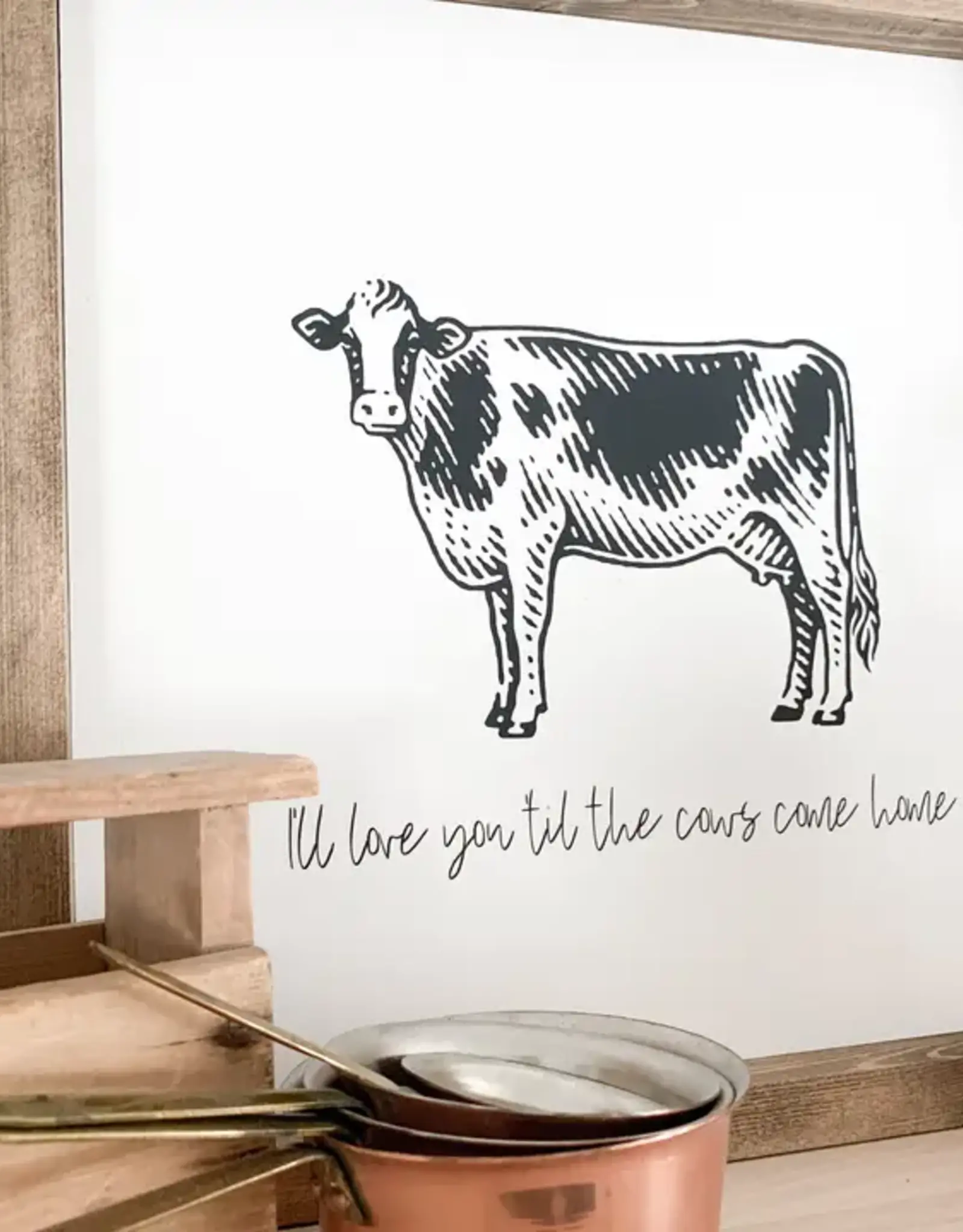 Ashwood Designs Till The Cow Come Home Print, 13x13
