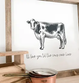 Ashwood Designs Framed Art Print, 13x13-Till The Cow Come Home
