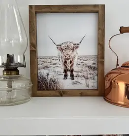 Ashwood Designs Framed Art Print, 9x11- Highland Cow Print