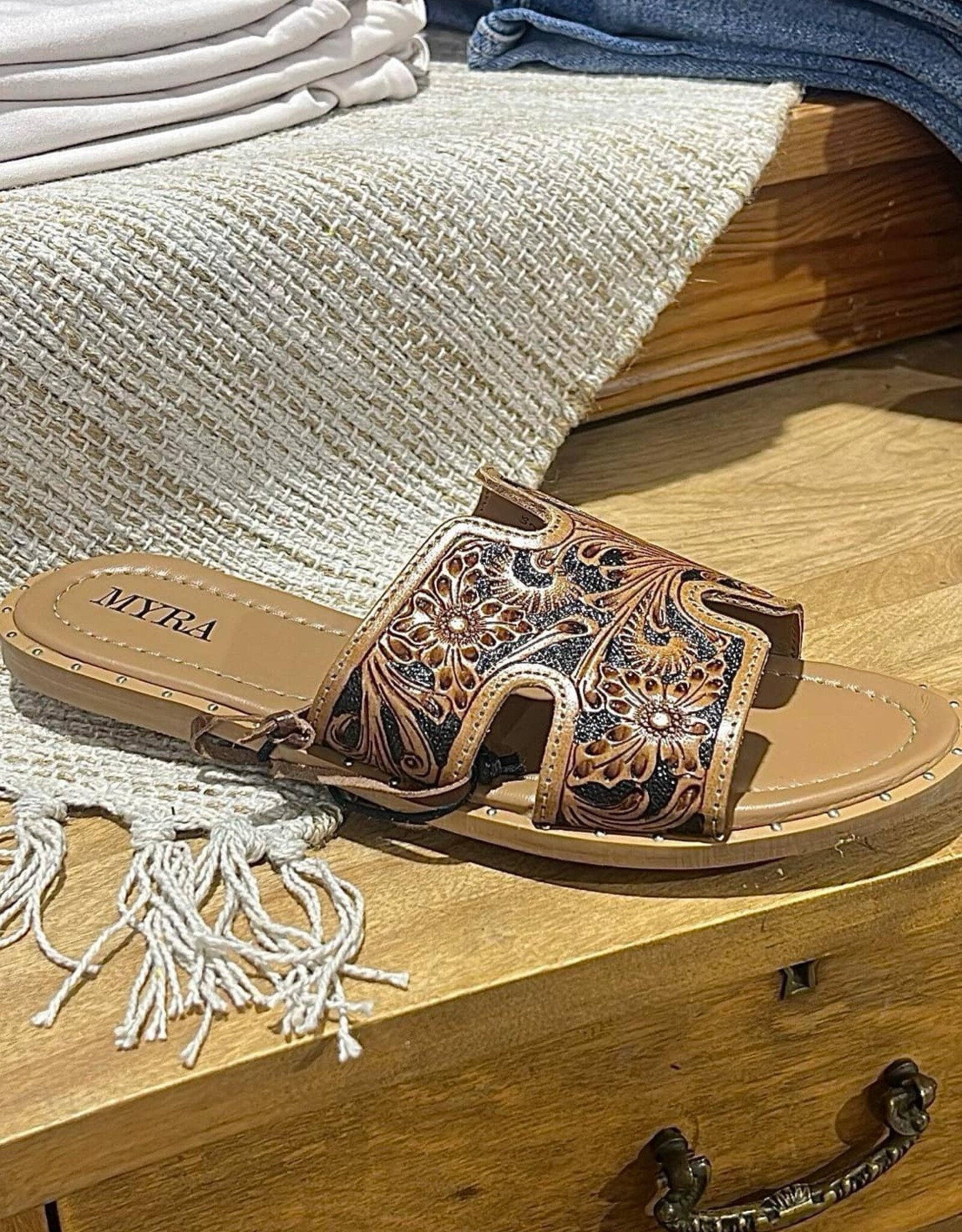 Myra Bag Carmina Anne Sandals, Black