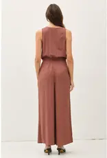 Button Up V-Neck Jumpsuit