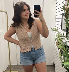 Crochet Knit Sweater Vest