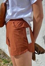 Mono B Athleisure Shorts with Curved Hemline
