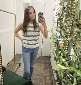 Triple Stripe Sweater Tank
