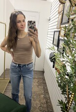 The Essential Hi-Neck Tank, Dk Taupe