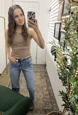 The Essential Hi-Neck Tank, Dk Taupe