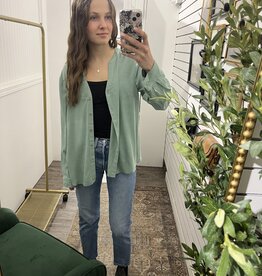 V-Neck Collar Button Down