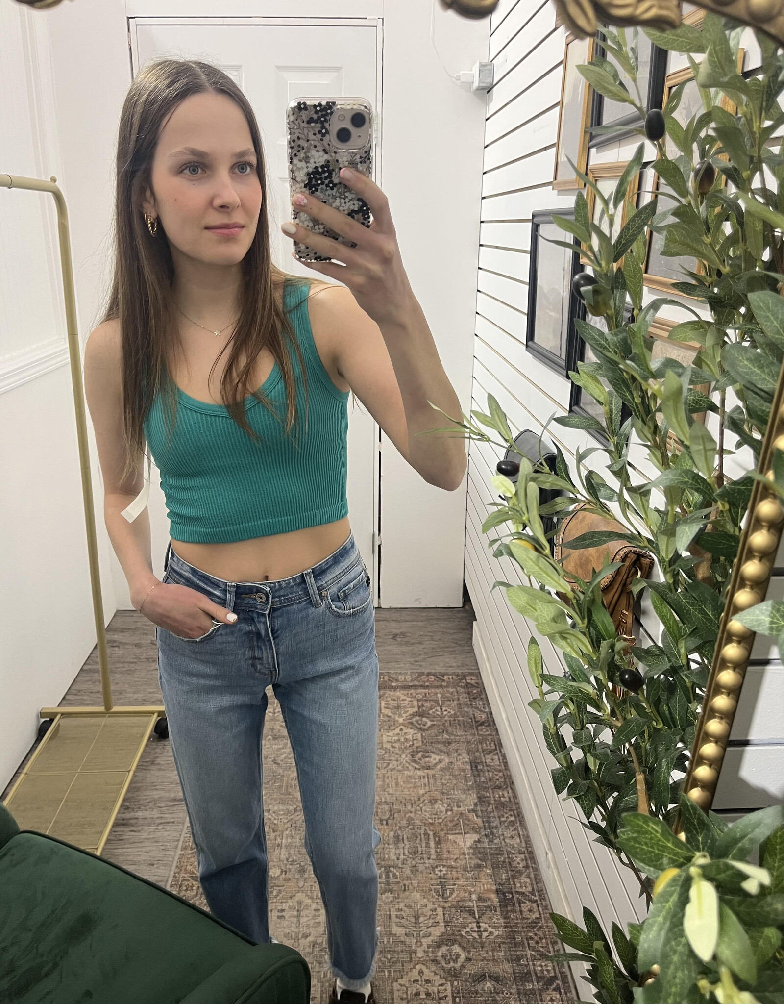 Mono B Seamless Cropped Tank Top