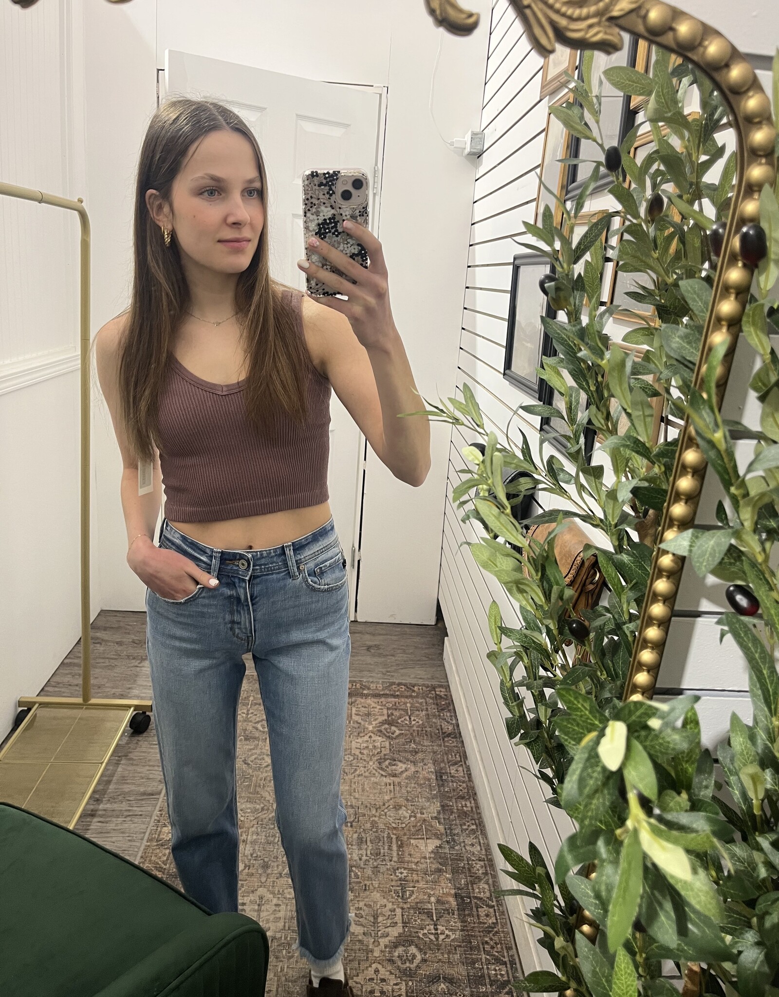 Mono B Seamless Cropped Tank Top