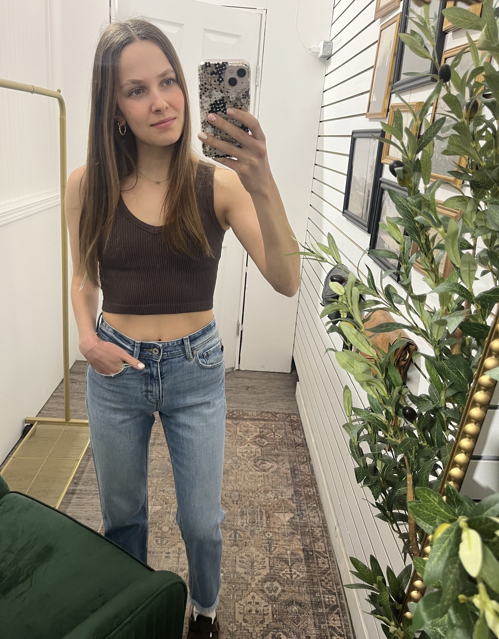 Mono B Seamless Cropped Tank Top