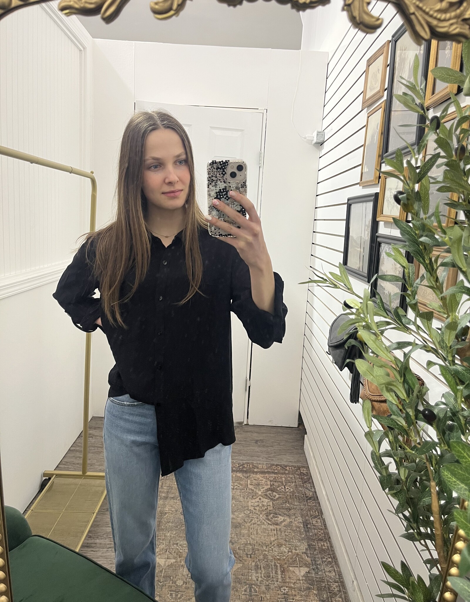 Solid Button Down Shirt