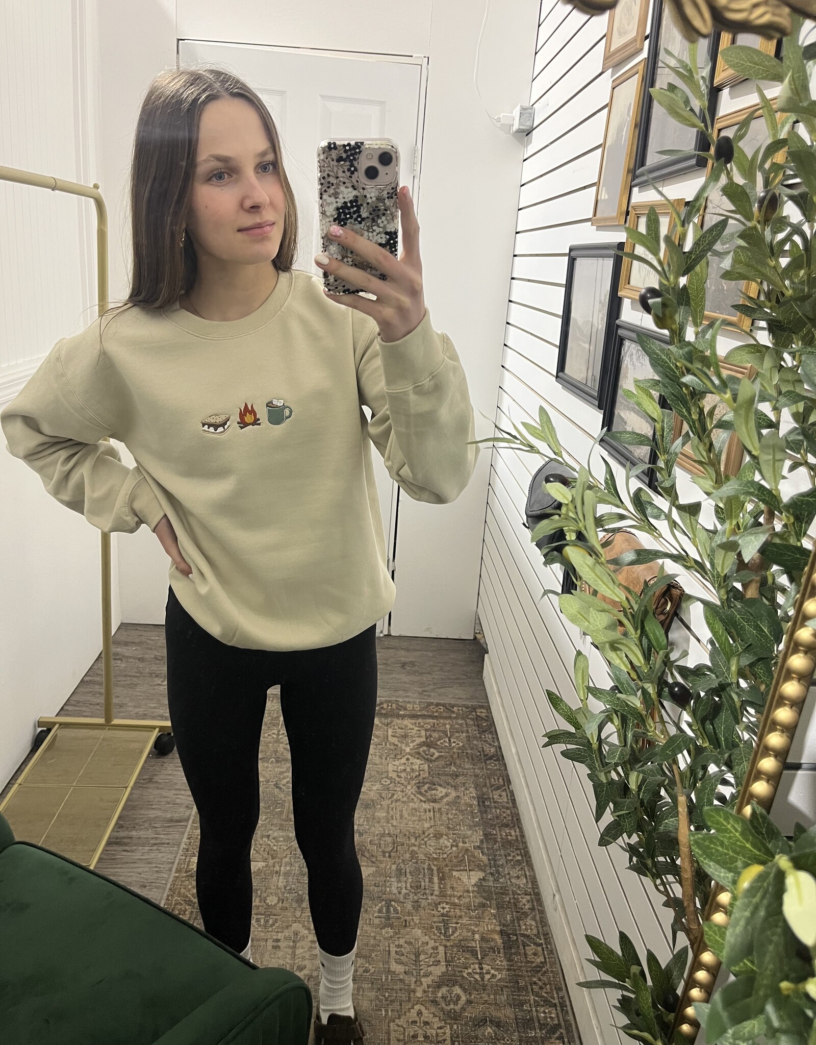 Wild Rose Designs Smores and Campfire Crewneck