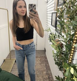 Mono B Seamless Cropped Tank Top, Black