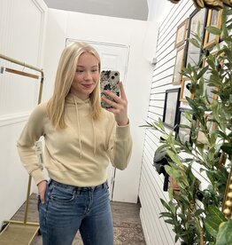 Mono B Elevated Cropped Hoodie Pullover