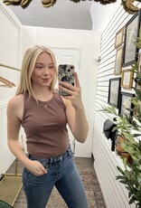 Mono B Essential Ribbed Racer Tank