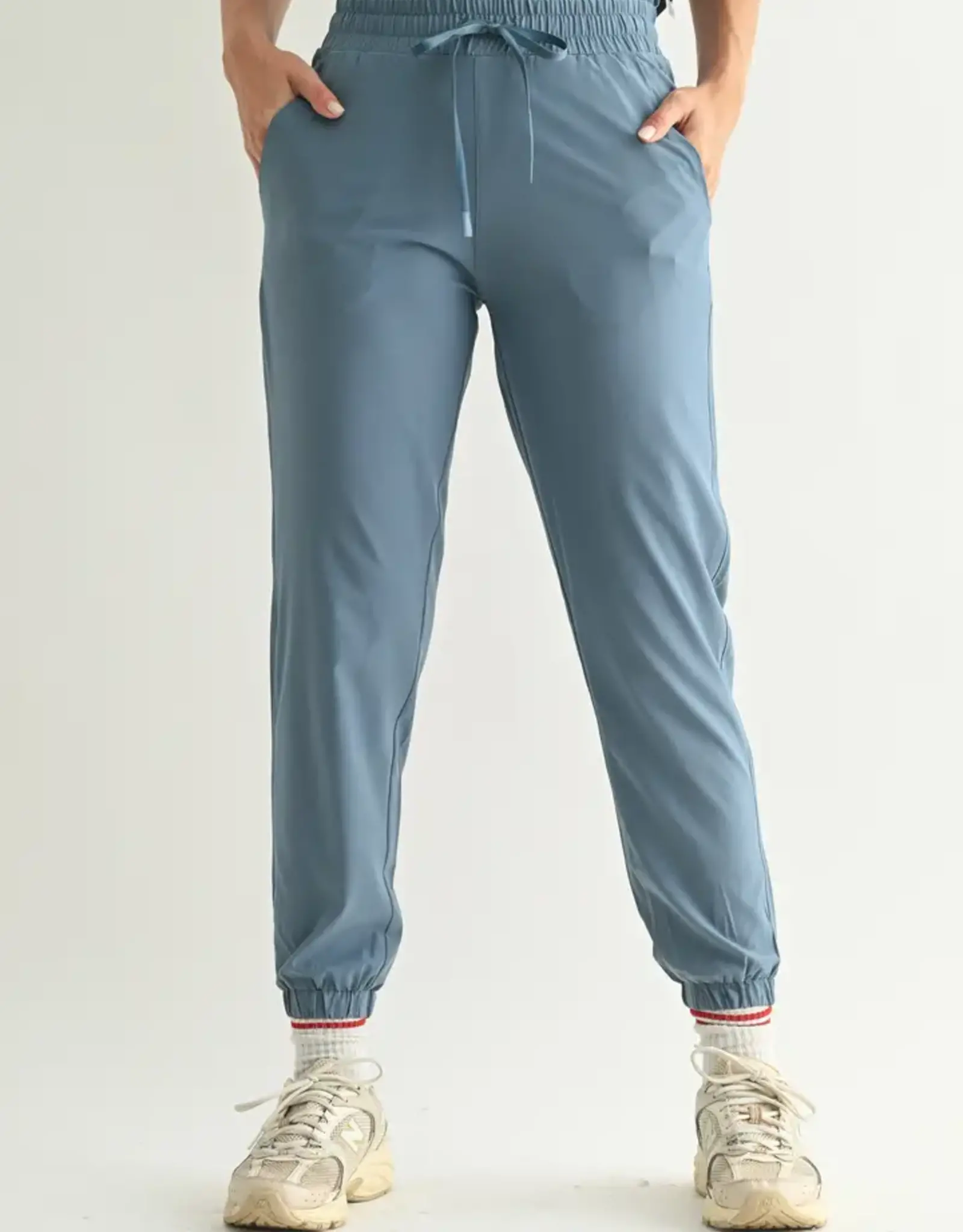 Mono B Essential Cuffed Joggers, Blue
