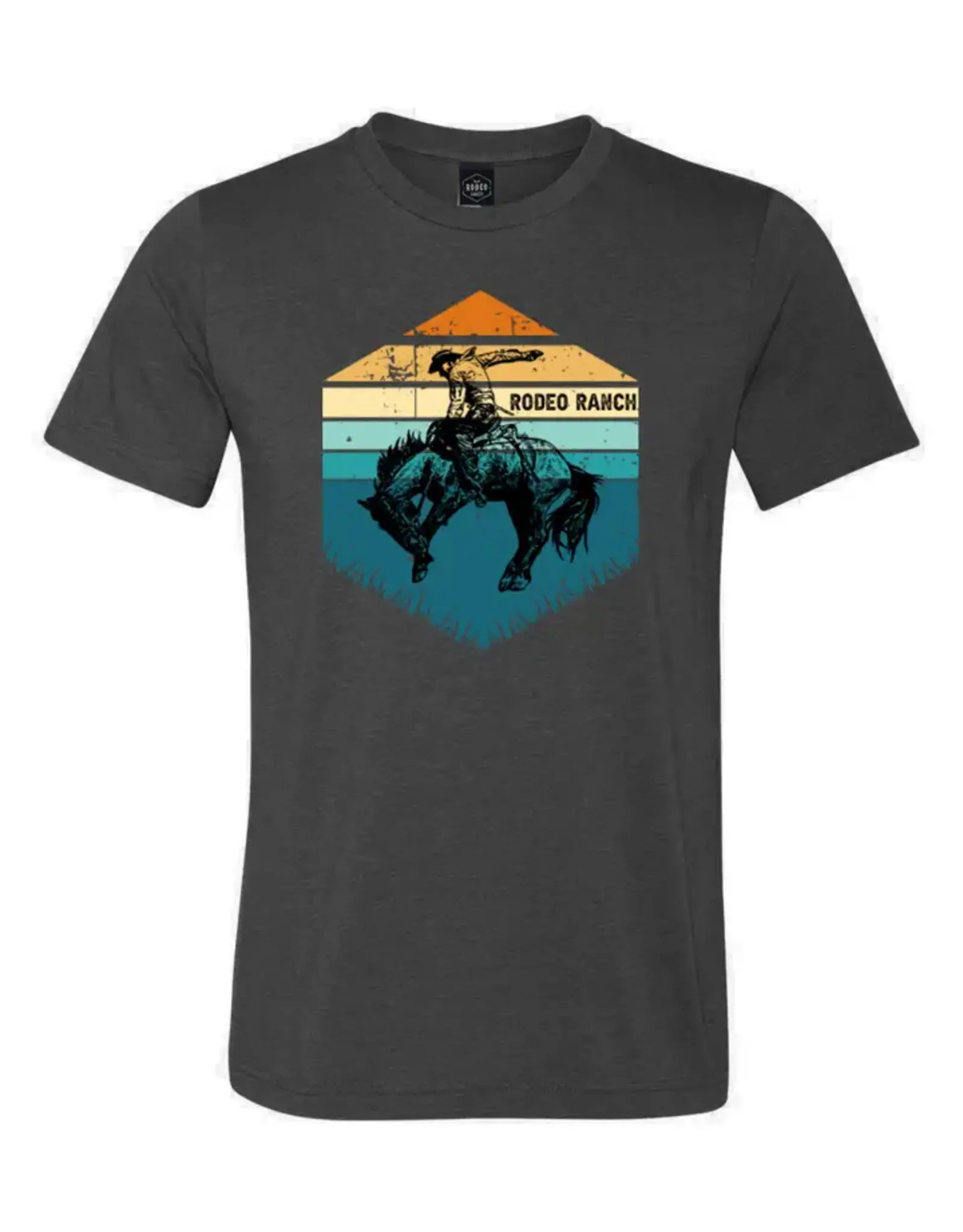 Rodeo Ranch Retro Sunset T-Shirt, Deep Heather