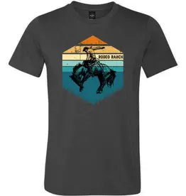 Rodeo Ranch Retro Sunset T-Shirt, Deep Heather