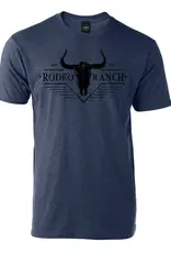 Rodeo Ranch Western Short Sleeve Shirt, Heather Denim