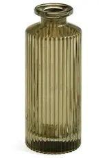 Pine Centre/Adv Vase, Ribbed Hunter Green