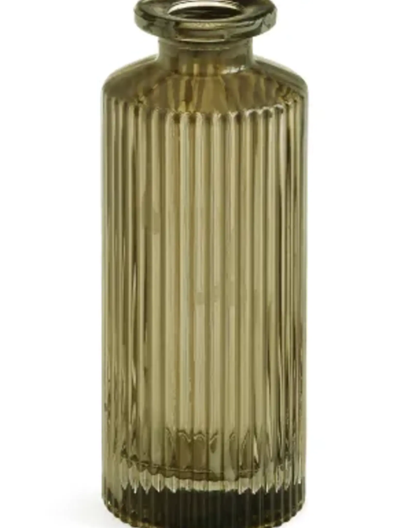 Pine Centre/Adv Vase, Ribbed Hunter Green
