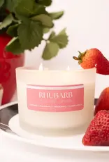 Prairie Creek Candles Wood Wick Candle, Rhubarb Sweet Cream 16oz