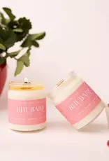 Prairie Creek Candles Wood Wick Candle, Rhubarb Sweet Cream 8oz