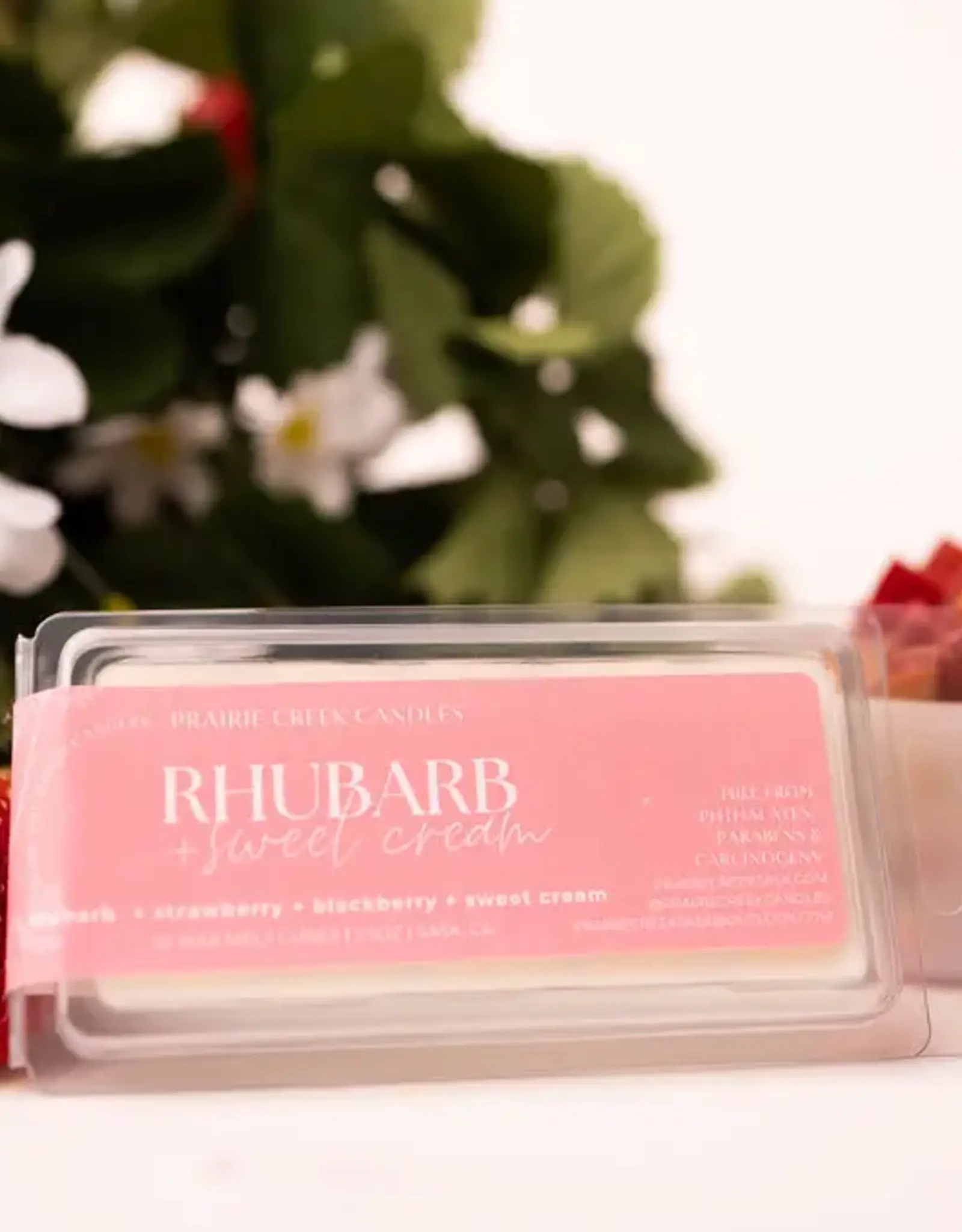 Prairie Creek Candles Wax Melts, Rhubarb Sweet Cream
