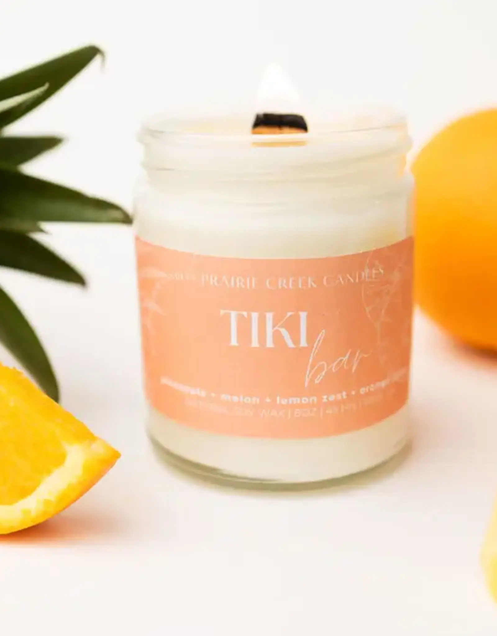 Prairie Creek Candles Wood Wick Candle, Tiki Bar 8oz