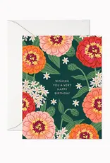 Linden Paper Co Card, Zinnia Happy Birthday