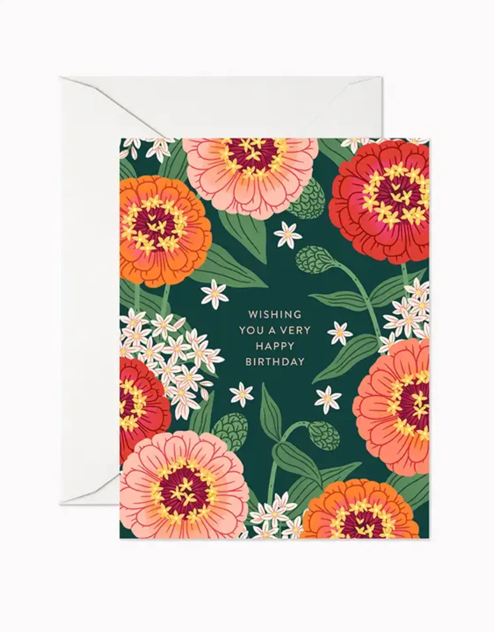 Linden Paper Co Card, Zinnia Happy Birthday