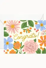 Linden Paper Co Card, Congrats Summer Garden