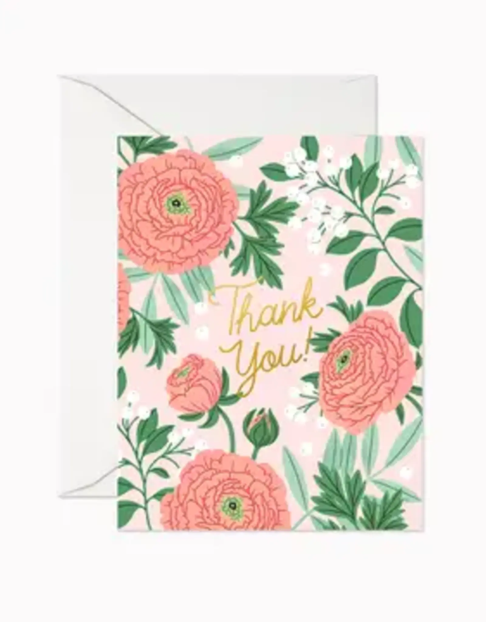 Linden Paper Co Card, Thank You Ranunculus