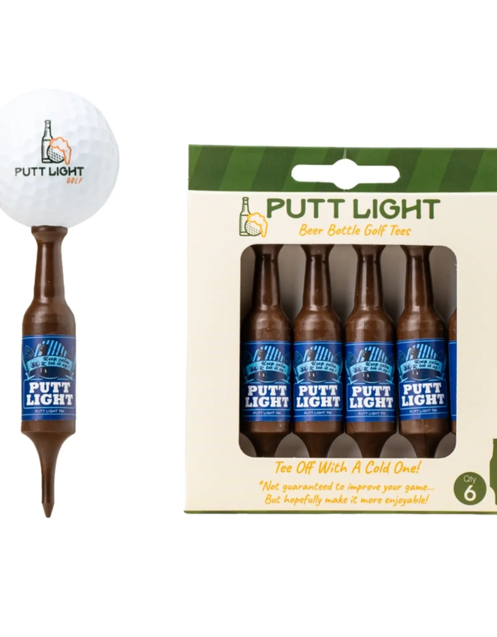Putt Light Golf Co Beer Bottle Golf Tees, Fores Light