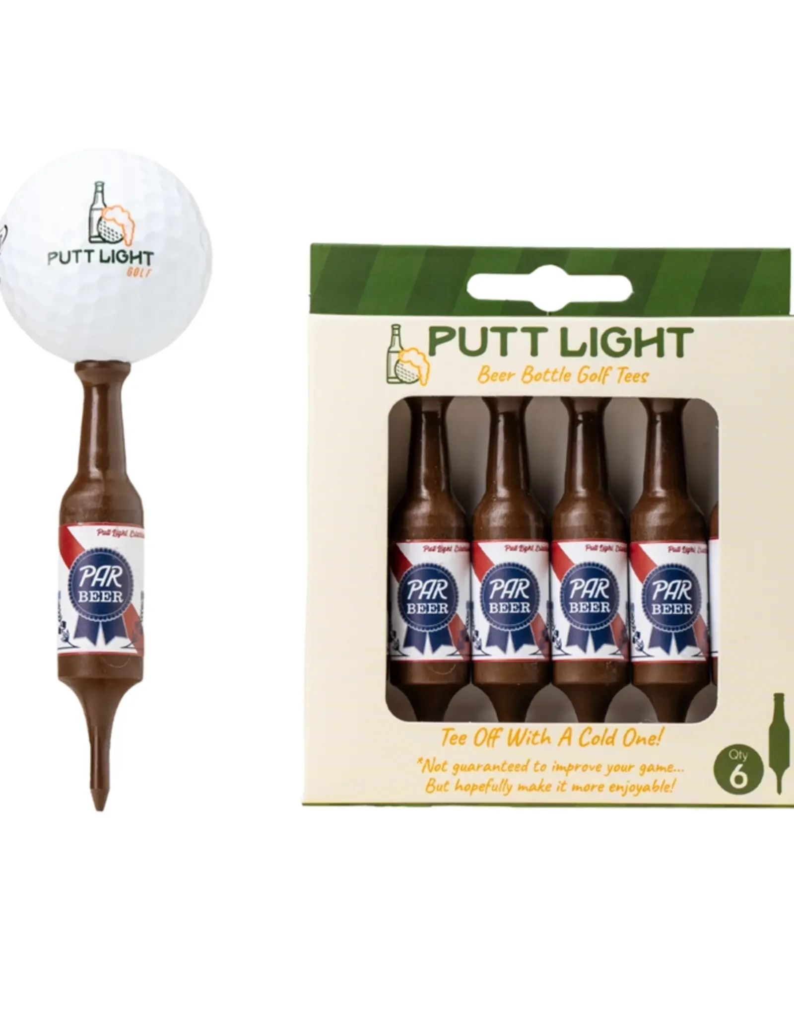 Putt Light Golf Co Beer Bottle Golf Tees, PAR